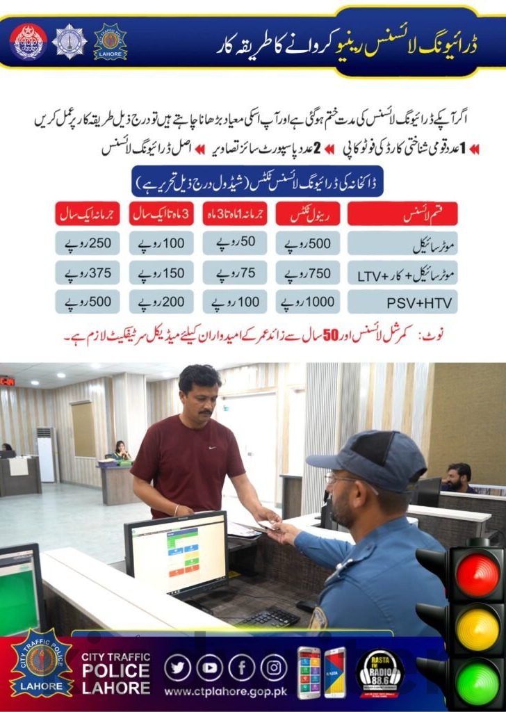Online Driving License Renewal in Pakistan